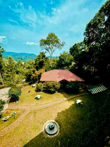 Landskap semula jadi dekat dengan penginapan di ladang