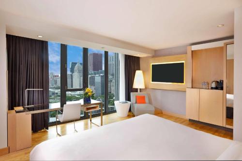 Postel nebo postele na pokoji v ubytování Radisson Blu Aqua Hotel, Chicago