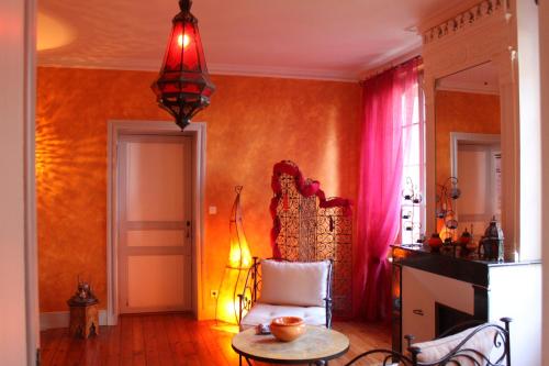 Posezení v ubytování Manoir des Chanterelles