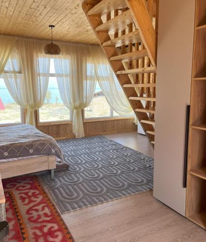 Voodi või voodid majutusasutuse Kyzyl Say Eco Lodge toas