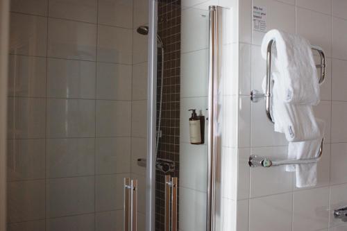 Koupelna v ubytování Hornavan Hotell