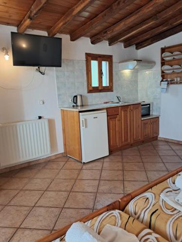 Kuchyň nebo kuchyňský kout v ubytování Camelia studios Skiathos Town