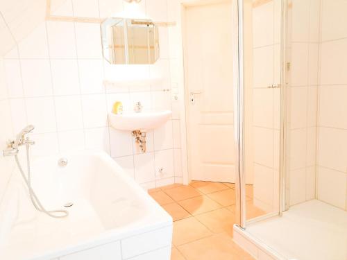 Ένα μπάνιο στο Ferienhaus Deichtraum