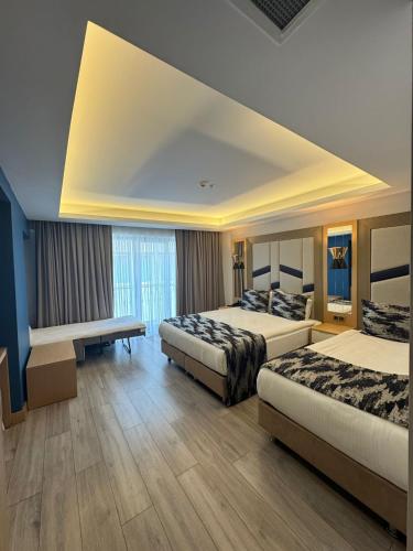 Katil atau katil-katil dalam bilik di Downtown Sirkeci Hotel