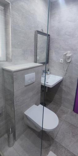 a bathroom with a toilet and a sink at Villa Marijeta Hvar in Hvar