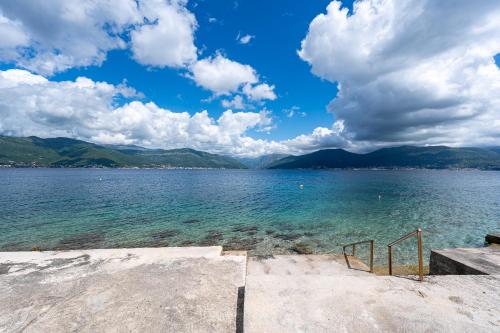 a view of a large body of water at Simphony Apartments in Tivat