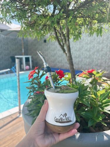 Kolam renang di atau dekat dengan Casa com piscina Balneário Camboriú CasaAlbertiBc