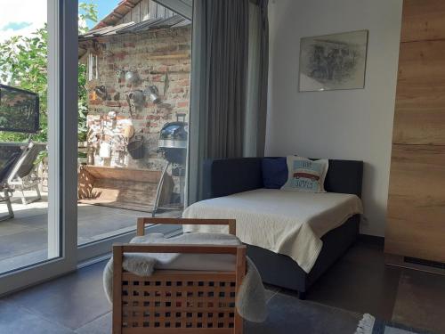 Postel nebo postele na pokoji v ubytování Apartment am Vierkanthof im Thermenland