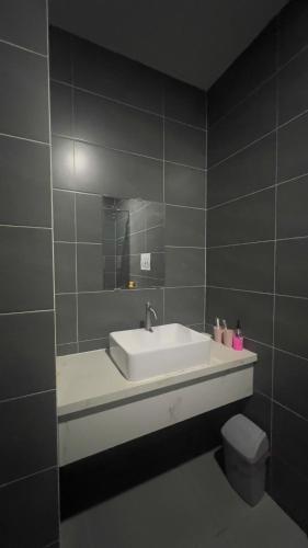 a bathroom with a sink and a toilet at START HOUSE AIRPORT 5-MIN WALK Warm Stay, Easy Flight in Ho Chi Minh City