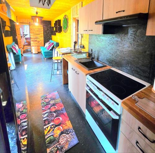 Dapur atau dapur kecil di Cicha przystań