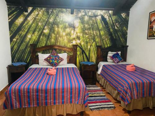 Postel nebo postele na pokoji v ubytování Hotel Vista al Cerro