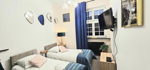 TV a/nebo společenská místnost v ubytování Noclegi - dla firm - indywidualne - Inowrocław