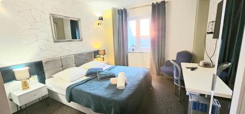 Postel nebo postele na pokoji v ubytování Noclegi - dla firm - indywidualne - Inowrocław