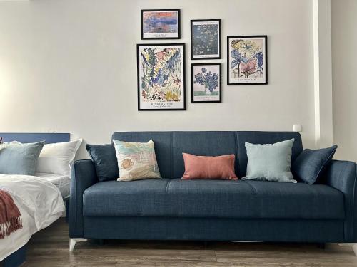 Posezení v ubytování Студия ПРОВАНС в центре Алматы