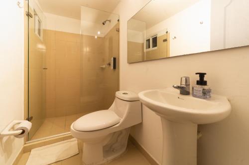 Koupelna v ubytování Hotel Boutique Casa Mar
