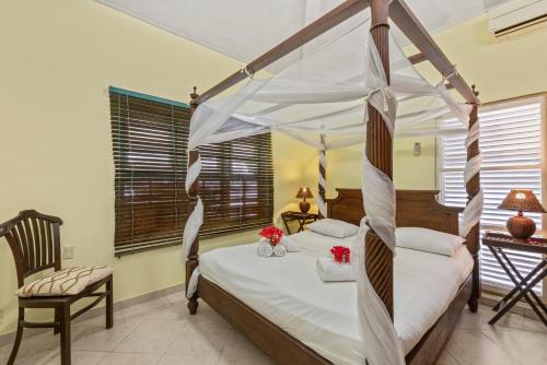 Postel nebo postele na pokoji v ubytování casa bella vista