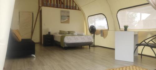 Postel nebo postele na pokoji v ubytování Glamping Delux!