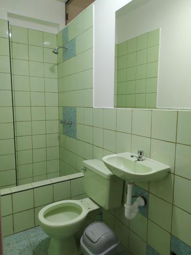 Koupelna v ubytování Hospedaje Kava