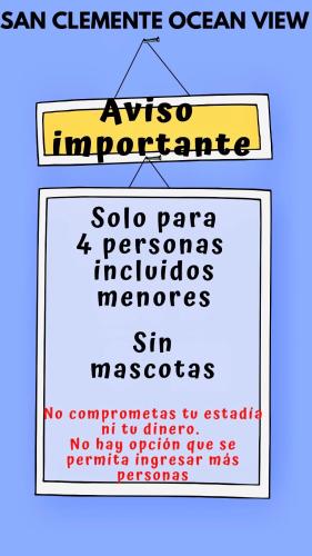 un cartel que dice una vista oceanográfica sidxorageorageahozona personsorus en San Clemente Ocean View, en San Clemente del Tuyú