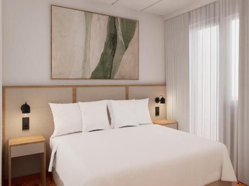 Ένα ή περισσότερα κρεβάτια σε δωμάτιο στο Appartment im Ferienpark in Schöneck Vogtl
