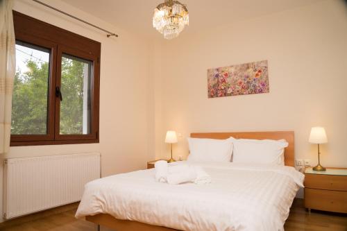 Postel nebo postele na pokoji v ubytování Unlimited view - elegant apt 59 m2 w 37 m2 balc w prk