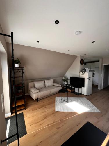 Μια τηλεόραση ή/και κέντρο ψυχαγωγίας στο Apartment am Emsradweg
