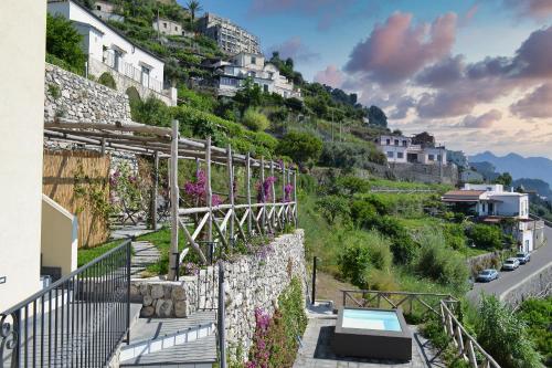 a view from the balcony of a house at Villa Alba - Zaffiro in Amalfi