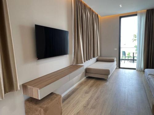 TV a/nebo společenská místnost v ubytování Villa Blu