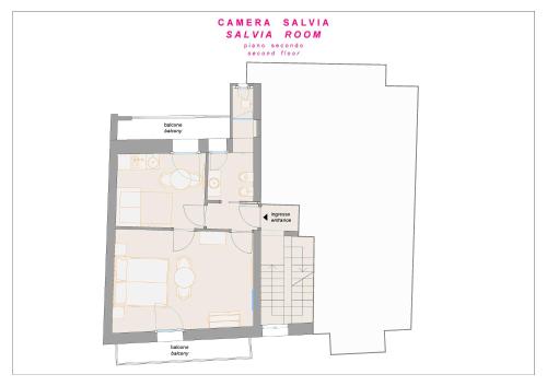a floor plan of the garden venue sharjah rawaan room at La casa di Irene - Suites con vista in Ragusa