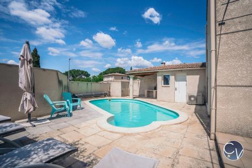 Kolam renang di atau dekat dengan Quiet house with pool, ideal for families