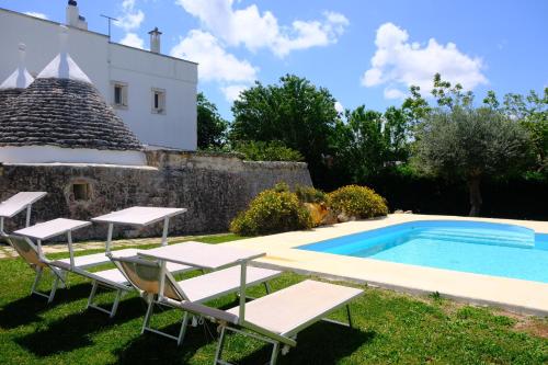 La alberca dentro o cerca de Terra Sessana Ville e Trullo con piscina privata