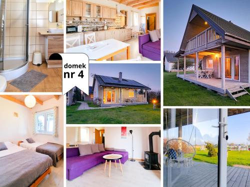 un collage de fotos de una casa en Morska Polana, en Mielno