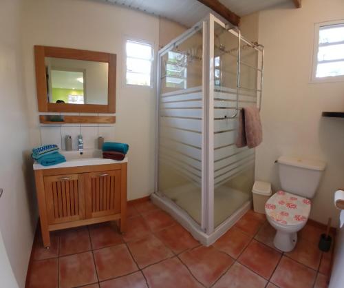 Koupelna v ubytování La Kaz Kako