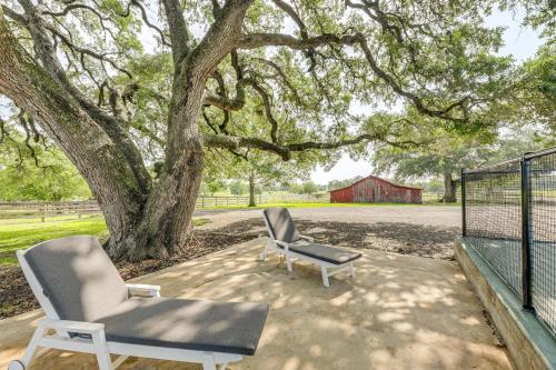Ein Garten an der Unterkunft Pickleball Court and Pool Schulenburg Farmhouse
