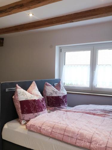 Postel nebo postele na pokoji v ubytování Apartment in Lindenberg, Goßholz