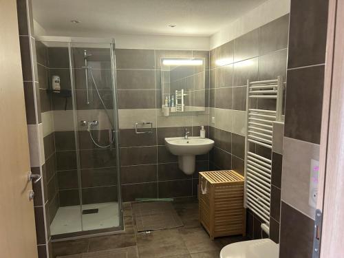 Koupelna v ubytování Superbe t2 route de ville Bastia