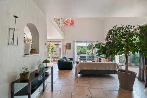 Χώρος καθιστικού στο Villa d'Arcangues