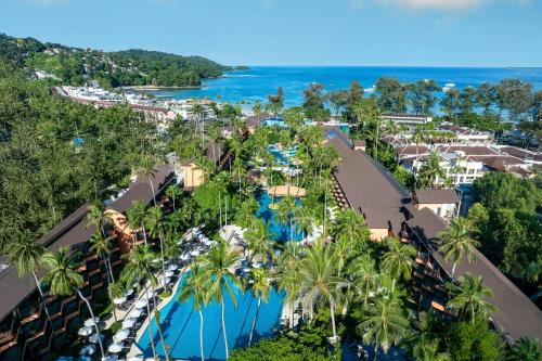 an aerial view of the pool at the resort at Courtyard by Marriott Phuket, Patong Beach Resort in Patong Beach