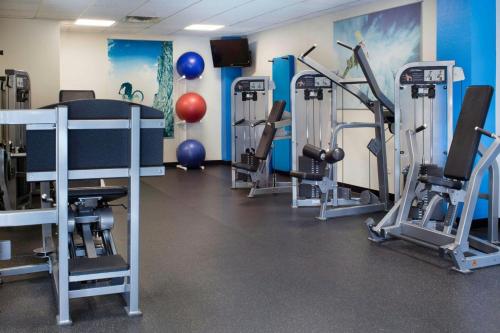 a gym with treadmills and cardio machines at Marriott's Mountain Valley Lodge at Breckenridge in Breckenridge