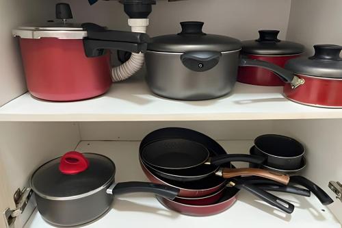 Een keuken of kitchenette bij Casa moderna no Jardim Italia