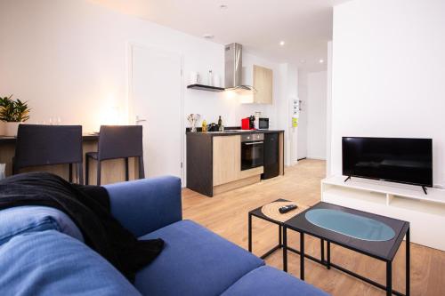 Kuchyň nebo kuchyňský kout v ubytování L'Indigo, plein centre, WIFI-Netflix