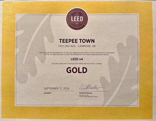 a required id card for a gold bill in a picture at Dolomites #203 - LEED Gold Certified in Canmore