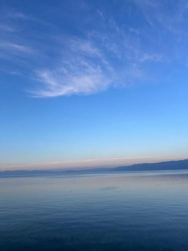 a view of a large body of water at Seven cafe & hotel in Pogradec