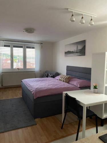 Postel nebo postele na pokoji v ubytování Apartmán U Onky