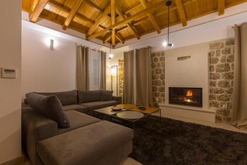 Χώρος καθιστικού στο Villa Kallia