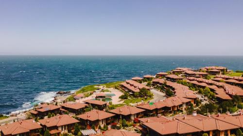 an aerial view of a resort near the ocean at Sozopol Созопол- SOZOPOLIS -MORE SUN 2А- in Sozopol
