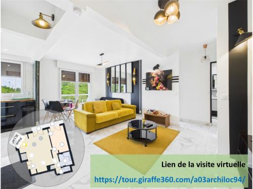 Panoramique du Bois de Vincennes à Paris, avec balcon terrasse