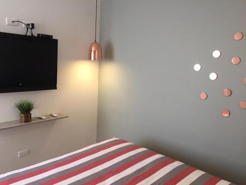 TV a/nebo společenská místnost v ubytování Apartaestudios tipo Loft Luxury