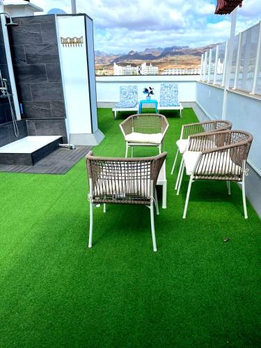 Private roof top terrace with sea views