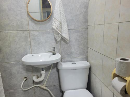 Bilik mandi di Pousada do Sossego Mar e verde 3